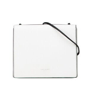 Saint Laurent Crossbody Shoulder Bag Black White Leather